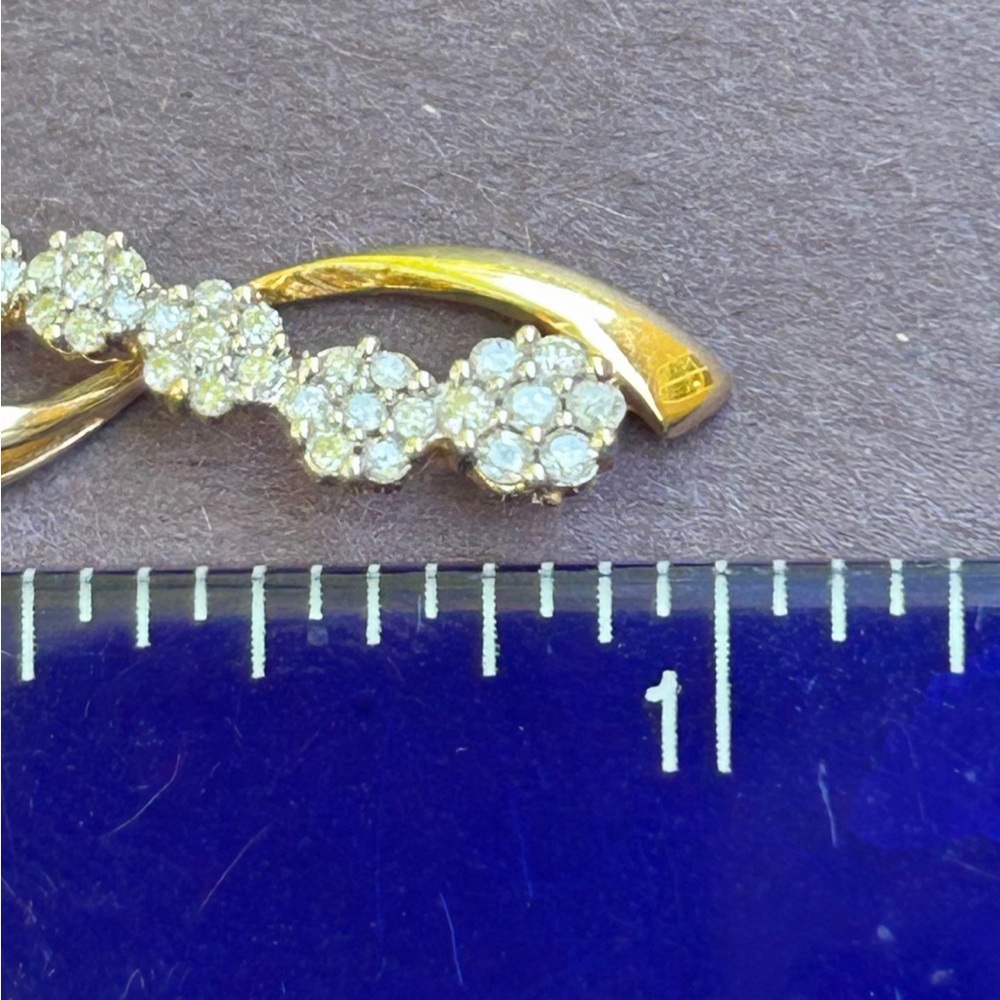 10k Gold and Diamond Waterfall Pendant - COPY - Picture 5 of 5